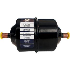 Appli Parts APFD-163S 3/8 in Liquid Line Refrigerant AC Filter Drier hvac Refrigeration 163S ODF Sweat Solder connection universal unidirectional 7in long 3in wide