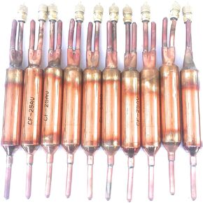 Everwell 10 PCS Filter Drier Refrigerant Liquid LINE with Charging Valve 1/4 X 1/4 25GR.