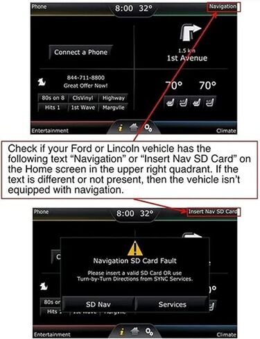 بطاقة خريطة الملاحة A14 SD لعام 2023 | GM5T-19H449-AH، متوافقة مع نظام الملاحة Ford/Lincoln، مزامنة أحدث الخرائط في الولايات المتحدة الأمريكية/كندا in Kuwait