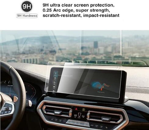 واقي شاشة متوافق مع شاشة عرض المعلومات المركزية BMW X3 2021-2024 مقاس 12.3 بوصة، HD شفاف مضاد للخدش، BMW X3 Sdrive/Xdrive 30i M40i in Kuwait