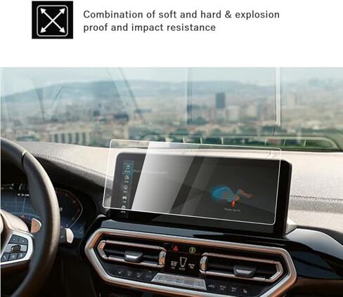 واقي شاشة متوافق مع شاشة عرض المعلومات المركزية BMW X3 2021-2024 مقاس 12.3 بوصة، HD شفاف مضاد للخدش، BMW X3 Sdrive/Xdrive 30i M40i in Kuwait