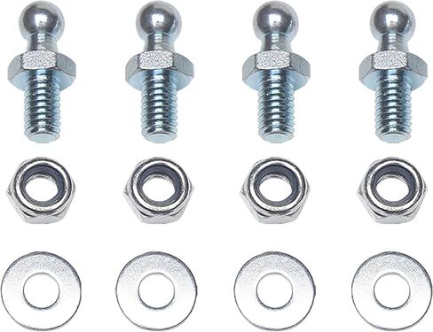 مسامير كروية 10 مم من Monrand مع الأجهزة، ومسامير تثبيت كروية، ومسامير كروية مستديرة معدنية لدعم رفع الغاز، 5/16-18 خيط × 1/2 بوصة، ساق طويلة، 4 عبوات in Kuwait
