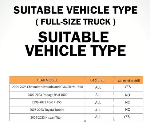 شريط رياضي أسود بدون حفر متوافق مع دودج رام 1500 وفورد F-150 وتويوتا تندرا in Kuwait