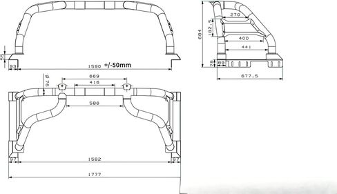 شريط رياضي أسود بدون حفر متوافق مع دودج رام 1500 وفورد F-150 وتويوتا تندرا in Kuwait