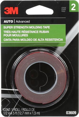 3M Super Strength Molding Tape, 03609, 1/2 in x 5 ft in Saudi Arabia