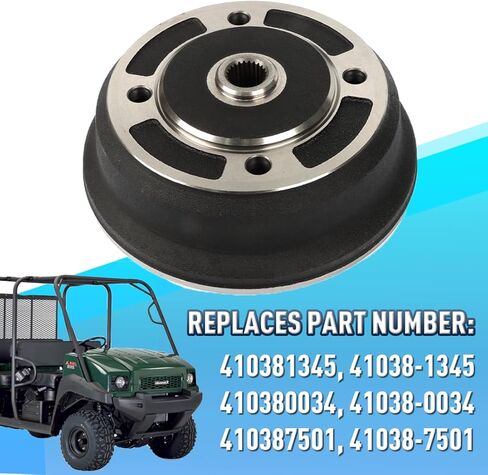 طبلة الفرامل الأمامية لـ Kawasaki Mule 3000 3010 4000 4010 2x4 4x4 OEM #41038-0034 41038-1345 41038-7501 in Kuwait