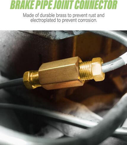 Brake Line Kit,Car Accessories 25ft 3/16 Copper Coated Brake Line Kit+Double&Single Flaring Tool Kit,with 16 Fittings and 4 Unions Brake Line Fittings,Fits Fuel Systems (Silver-3/16) in Saudi Arabia