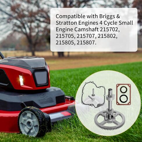 طقم إعادة بناء عمود الحدبات 84005207 793880 متوافق مع محرك B riggs& S tratton 215702 215705 Craftsman JD Troybuilt Hu sqvarna - استبدال طقم عمود الحدبات 97110 272475 حشية وختم زيت 795387 in Kuwait