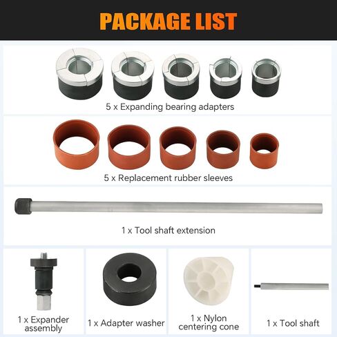 Engine Cam Bearing Removal and Installation Tool Set | Universal Bearing Installation Tool Camshaft Bearing Kit with 1-1/8 to 2-2/3 Inch Adapters for Most Domestic and Imported Vehicle Trucks in Saudi Arabia