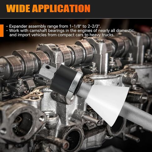 Engine Cam Bearing Removal and Installation Tool Set | Universal Bearing Installation Tool Camshaft Bearing Kit with 1-1/8 to 2-2/3 Inch Adapters for Most Domestic and Imported Vehicle Trucks in Saudi Arabia