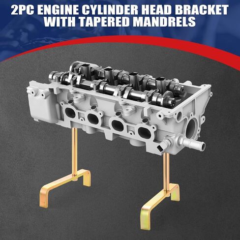 NYXOVA Cylinder Head Stands, 2pc Engine Cylinder Head Bracket with Tapered Mandrels, Cylinder Head Work Stand Set for Engine Maintenance and Storage in Saudi Arabia