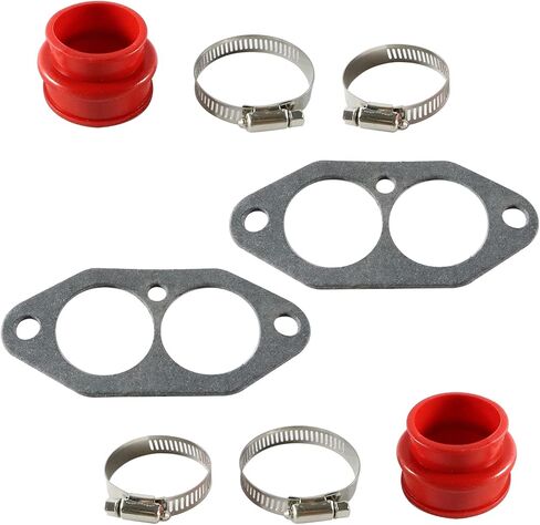 Dual Port Intake Installation Kit, Urethane, Red Boots, Compatible with Dune Buggy in Saudi Arabia