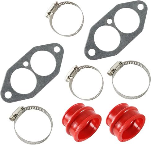 Dual Port Intake Installation Kit, Urethane, Red Boots, Compatible with Dune Buggy in Saudi Arabia
