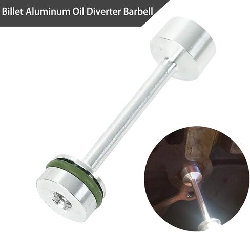 BLACKHORSE-RACING LS Billet Aluminum Oil Diverter Barbell & Oil Valve Plug & Oil Pickup Tube Hold Down Kit Compatible with GM Gen III & IV LS Engines in Saudi Arabia