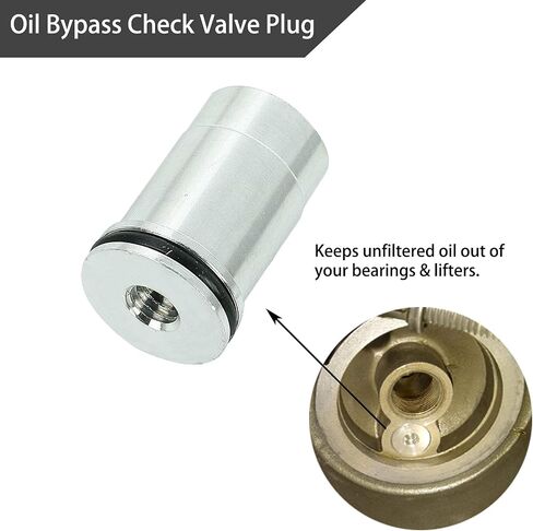 BLACKHORSE-RACING LS Billet Aluminum Oil Diverter Barbell & Oil Valve Plug & Oil Pickup Tube Hold Down Kit Compatible with GM Gen III & IV LS Engines in Saudi Arabia