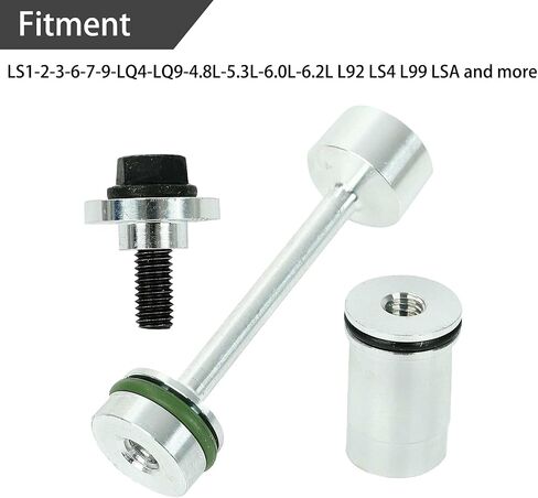 BLACKHORSE-RACING LS Billet Aluminum Oil Diverter Barbell & Oil Valve Plug & Oil Pickup Tube Hold Down Kit Compatible with GM Gen III & IV LS Engines in Saudi Arabia
