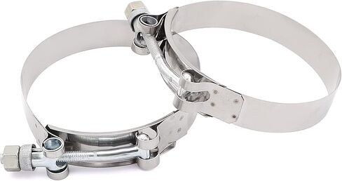 3 بوصة إلى 3-1/2 بوصة أسود سيليكون مخفض مقرنة 4 طبقات من تعزيز البوليستر متوافق مع أنابيب الهواء المبرد الداخلي وتطبيقات توربو 2x T-Bolt Clamps (92mm، 100mm) in Kuwait