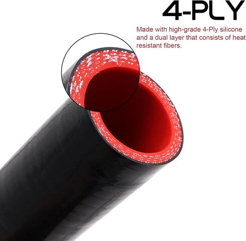 ID 3 inch to 4inch Straight Reducer Coupler Silicone Hose 4-Ply with 2PCS Stainless Steel T-Bolt Clamp in Saudi Arabia