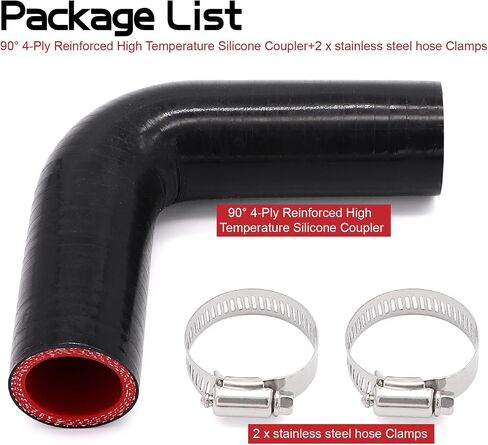 ID 3 inch to 4inch Straight Reducer Coupler Silicone Hose 4-Ply with 2PCS Stainless Steel T-Bolt Clamp in Saudi Arabia