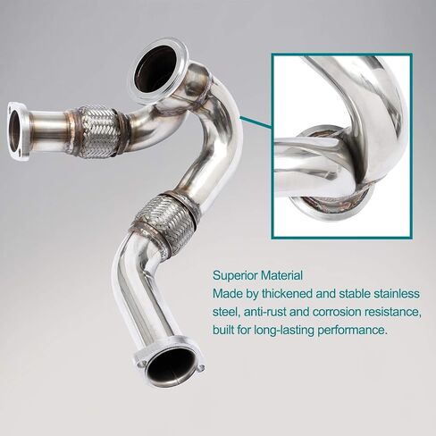 أنبوب الشاحن التربيني HQPASFY Y-Pipe Up لـ 2003-2007 Ford 6.0L Powerstroke Diesel يستبدل #679-011، 5C3Z6K854CA in Saudi Arabia