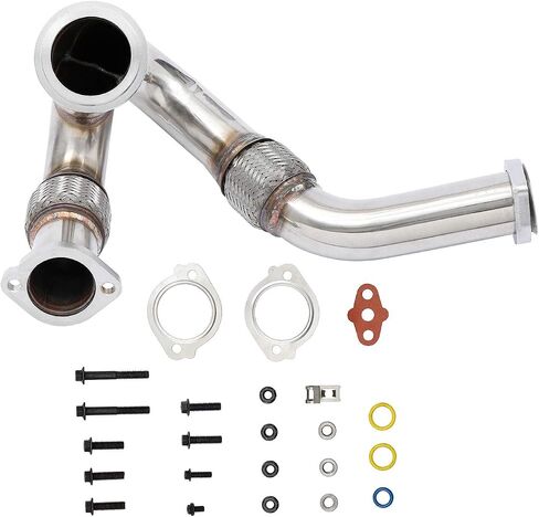أنبوب الشاحن التربيني HQPASFY Y-Pipe Up لـ 2003-2007 Ford 6.0L Powerstroke Diesel يستبدل #679-011، 5C3Z6K854CA in Saudi Arabia