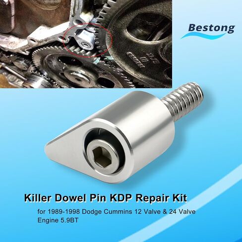 طقم إصلاح Killer Dowel Pin KDP متوافق مع 1989-1998 دودج كومينز 12 صمام و24 صمام محرك 5.9BT، فضي in Kuwait
