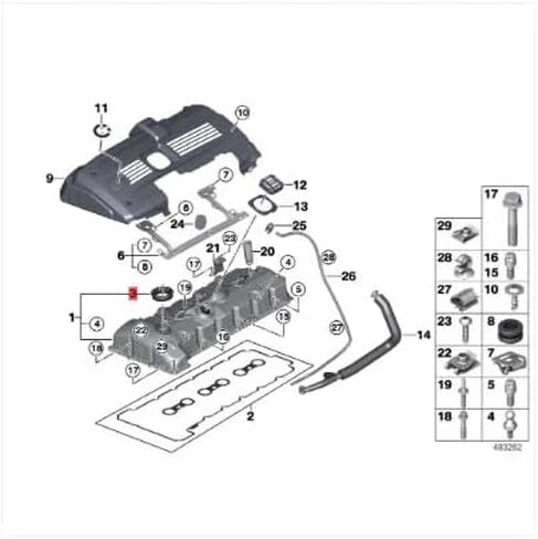 LINK-LOCK Eccentric Shaft Actuator Gasket Sensor Seal 11127528242 for BMW N52n Engine 1 Series 3 Series 5Series 7Series X1 X3 X5 Z4 F25 F10 E70 E60 E90 130i I330i 523i525i530i 730i630i in Saudi Arabia