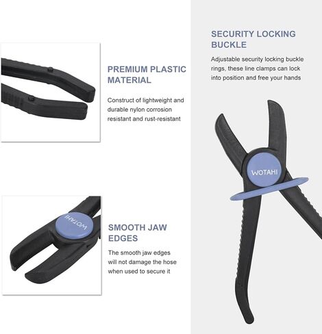 WOTAHI Hose Clamp Pliers Set-3pcs Hose Pinch Off Pliers for Fuel, Brake, Radiator, and Coolant Hoses,Straight Line Clamp Pliers in Saudi Arabia