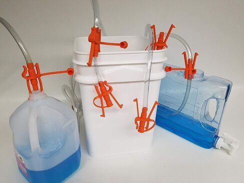 خرطوم Siphon Pro 8 'Jiggler Shaker، مشبك خرطوم فريد حاصل على براءة اختراع يسمح بالتشغيل بيد واحدة دون القلق من أن نهاية الخرطوم سوف تتخبط - بدون فوضى in Kuwait