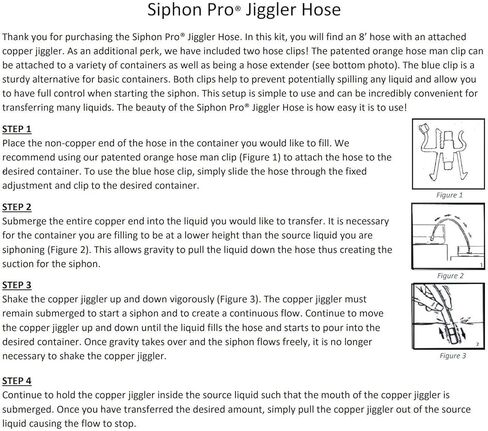 خرطوم Siphon Pro 8 'Jiggler Shaker، مشبك خرطوم فريد حاصل على براءة اختراع يسمح بالتشغيل بيد واحدة دون القلق من أن نهاية الخرطوم سوف تتخبط - بدون فوضى in Kuwait