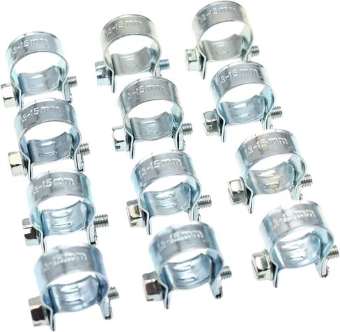 Riyitauto 36 قطعة 1/4 بوصة 5/16 بوصة 3/8 بوصة خط حقن الوقود خرطوم المشابك مجموعة مشبك الأنابيب مثالية للسيارات الزراعية بناء مصنع أنابيب البنزين ADIESEL in Kuwait