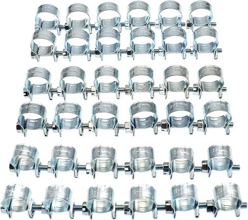 Riyitauto 36 قطعة 1/4 بوصة 5/16 بوصة 3/8 بوصة خط حقن الوقود خرطوم المشابك مجموعة مشبك الأنابيب مثالية للسيارات الزراعية بناء مصنع أنابيب البنزين ADIESEL in Kuwait