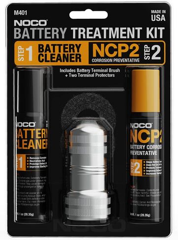 NOCO NCP2 M401 Battery Terminal Cleaning Kit With Battery Corrosion Preventative Spray, Battery Cleaner Spray, Battery Terminal Cleaning Brush, And Anti-Corrosion Washers in Saudi Arabia