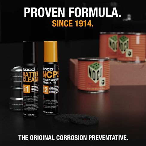NOCO NCP2 M401 Battery Terminal Cleaning Kit With Battery Corrosion Preventative Spray, Battery Cleaner Spray, Battery Terminal Cleaning Brush, And Anti-Corrosion Washers in Saudi Arabia