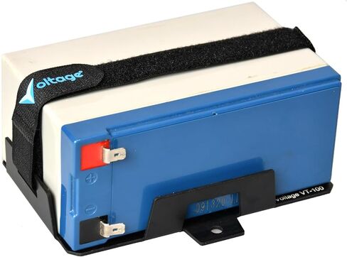 Small Battery Tray for 12V 15AH, 12V 12AH,12V 9AH, 12V 8AH, 12V 7AH,12V 6AH, 6V 7AH, 6V 12AH, YTX7B-BS, YTX9-BS, YTX14BS Batteries and More. Battery Mount with Hold Down Strap VT-100 in Kuwait