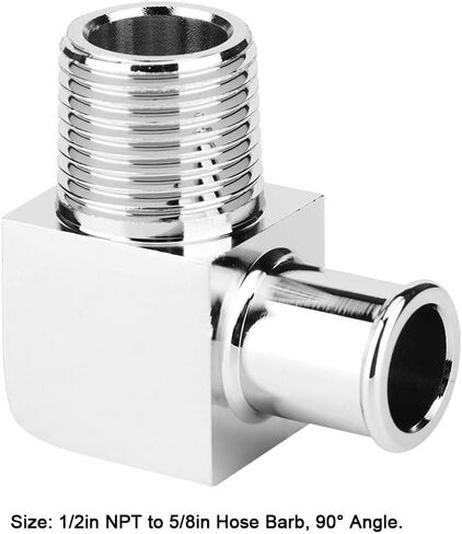 تركيب خرطوم السخان، تركيب خرطوم السخان من سبائك الألومنيوم موصل 90 درجة 1/2in NPT إلى 5/8in خرطوم بارب in Kuwait