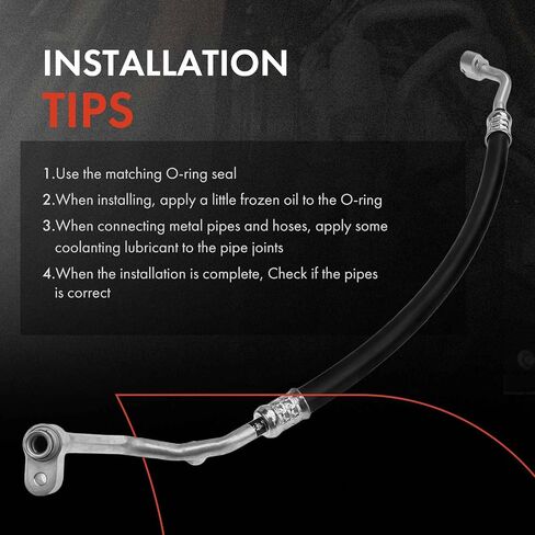 A-Premium A/C Discharge Line Hose Assembly Compatible with Honda Fit 2009-2014 L4 1.5L, Compressor to Condenser in Kuwait