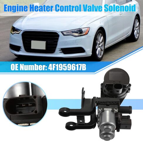 X AUTOHAUX Engine Heater Control Valve Solenoid for Audi A6 2005-2011 for Audi A6 Quattro 2005-2011 4F1959617B 4F1959617A in Saudi Arabia