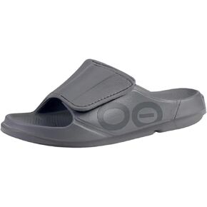 OOFOS OOahh Sport Flex Recovery Sandal, Slate - Women’s Size 12, Men’s Size 10