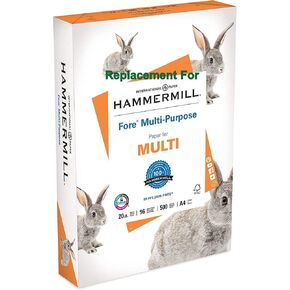 Replacement For Hammermill Fore Multi-Purpose 20 Pound Copy Paper, A4, 210mm x 297mm, 1 Ream, 500 Sheets, Made in USA, Sourced From American Family Tree Farms, 96 Bright, Acid Free. (1)