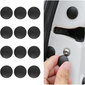 12PCS Car Door Protectors,Car Door Protector Edge Guards for Protecting Door Screw Covers,Universal Self-Adhesive Car Door Edge Protector Car Accessories for Car Truck SUV (Black)