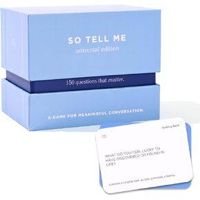 So Tell Me Universal Edition: Meaningful Conversation Card Game, 150 Deep Questions for Friends, Family, Couples, Date Nights, Icebreakers | Card Game To Create Genuine Connection and Get Closer