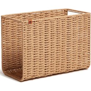 U Brands Woven Hanging File Basket, Office Organization Supplies, 1 Count
