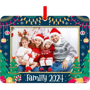 WhatSign Picture Frame Christmas Ornaments 2023 Photo Frame Christmas Ornaments Family Picture Frame Ornaments for Christmas Tree Decoration Christmas Personalized Picture Frame Ornaments