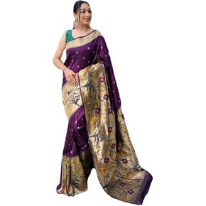 Paithani Big Border Woven Saree with unstitched blouse