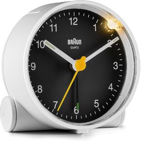 Braun Classic Analogue Alarm Clock - BC01WB