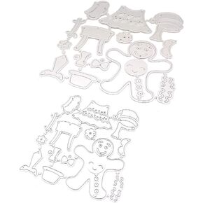KSCRAFT Gingerbread Family Metal Cutting Dies Stencils for DIY Scrapbooking/photo album Decorative Embossing DIY Paper Cards (Small Size)