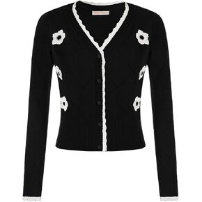 Belle Poque Long Sleeve Cardigan Sweater for Women Cropped Cardigan Shrugs