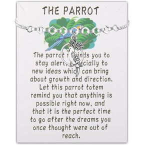 PLITI Parrot Gift Parrot Lover Gift Parrot Owner Gift Bird Watching Gift Ornithologist Gift Parrot Bird Bracelet