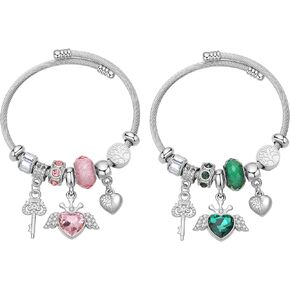 تيانا شارلوت الصداقة الذهب والفضة أساور مكتنزة الإسورة تأثيري حلي الملحقات BFF العلاقة المسافة سوار أنيمي سحر الخنصر وعد الوردي أفضل الأصدقاء المسافة مطابقة سوار للهدايا ل BFF النساء الرجال in Kuwait